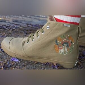 BANGS Mushroom 🍄 Meadow Canvas Hi Top Sneakers